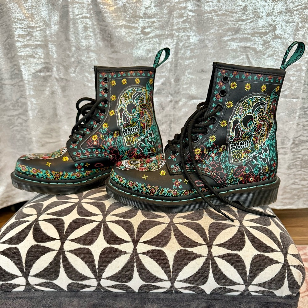 Limited Edition Dr. Martens Skull 1460 Boots